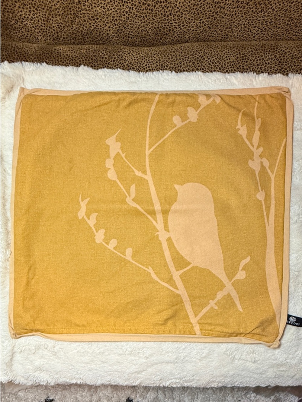Newport Mustard Yellow and Beige Cushion Cover